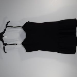 NWT GIANNI BINI BLACK ELEANA RUFFLE DRESS SZ 12